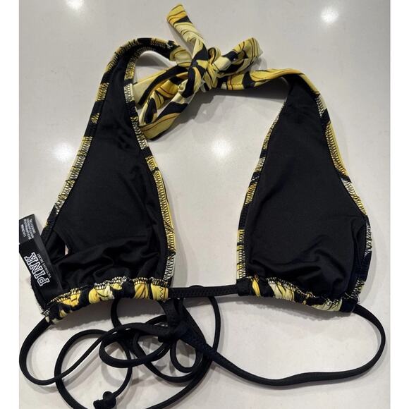 Victoria’s Secret Pink Swim Triangle Banana Print Bikini Top Women’s Size Large - Picture 3 of 6